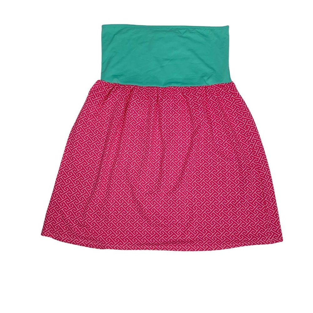 MSC Pull On Stretch Skirt NWOT Pink Blue M L Pull On Casual